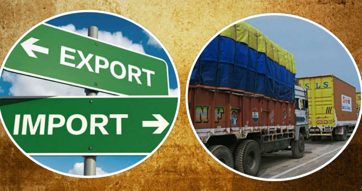६ महिनामा निर्यात ७.२ प्रतिशत र आयात ३.१ प्रतिशतले घट्यो, भारततर्फ आयात र निर्यात घट्दा चीनतर्फ बढ्यो